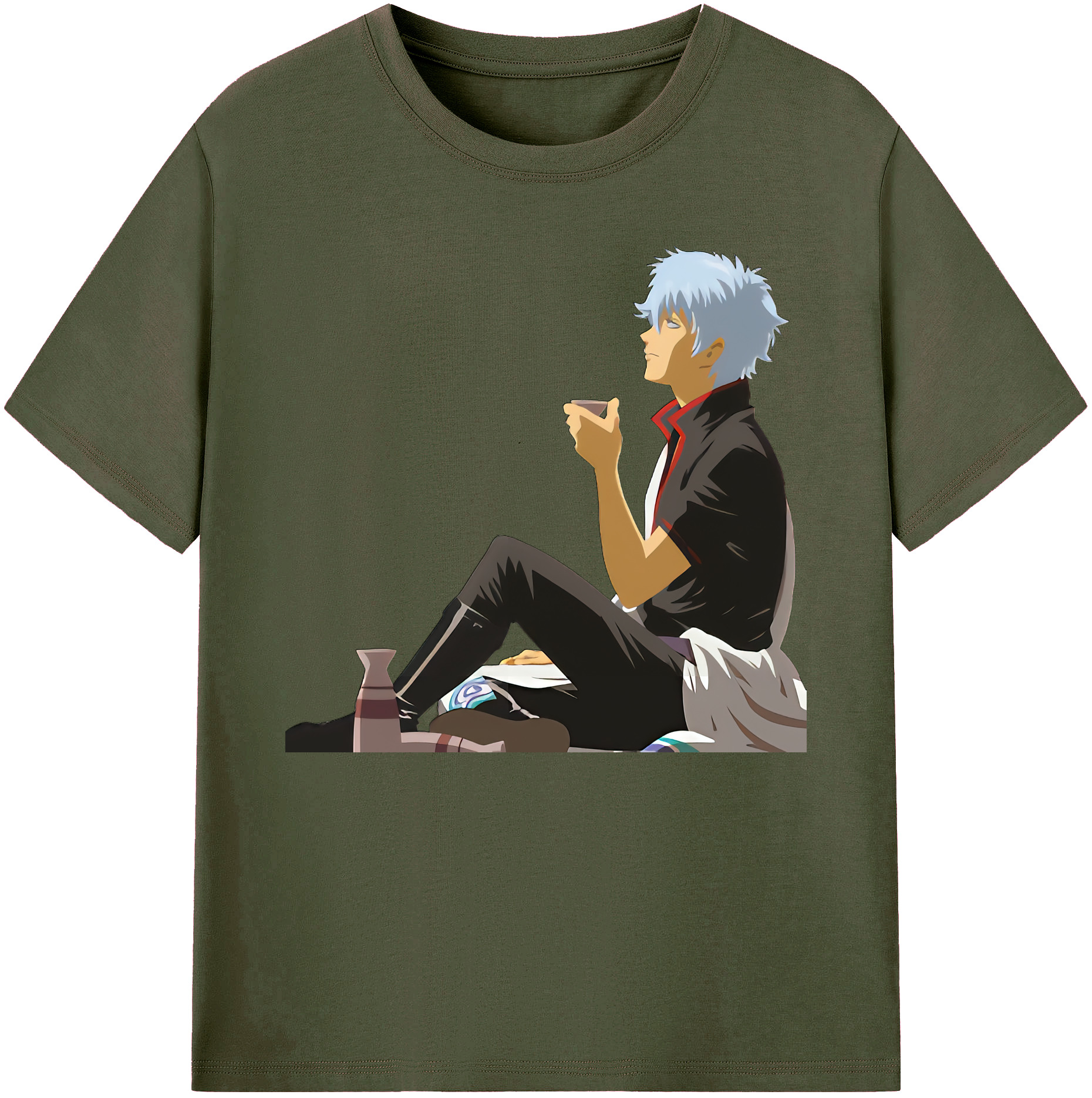 （画像用） ぎんたま 坂田銀時（さかたぎんとき） 神楽 志村新八（しむら しんぱち） GINTAMA Sakata Gintoki Kagura Shimura Shinpachi 綿100％ メンズ半袖Tシャツ｜肌触りやわらか＆通気性